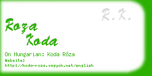 roza koda business card
