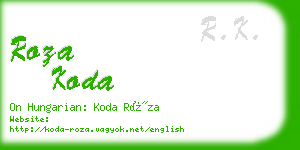roza koda business card